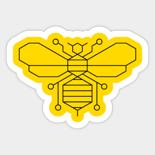 Bee-Botics (Logo Only, Black) Sticker